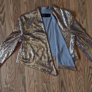 Kardashian sequin blazer, US women's size XS, color: champagne